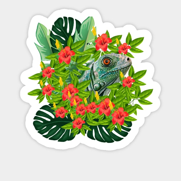 Lizard Animal Tropical Reptile South America Sticker by logiamerch